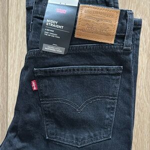 Levi's Black Straight Leg Jeans